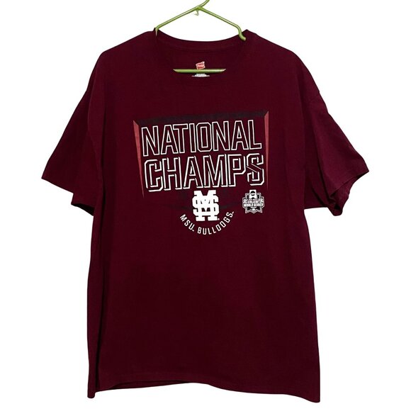 MSU Bulldogs 2021 National Champs T-Shirt XL Baseball NCAA College World Series - Picture 2 of 4